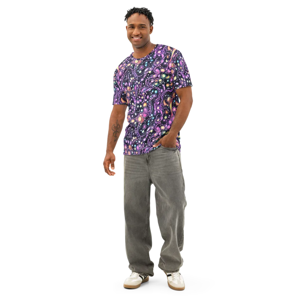 Prismatic Deep on Men's Cotton Crew Neck T-Shirt — Front