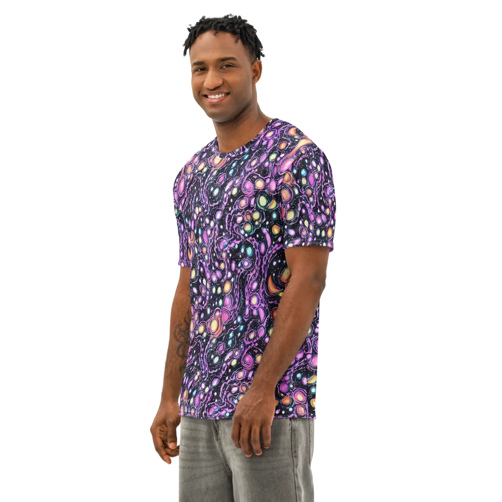 Prismatic Deep on Men's Cotton Crew Neck T-Shirt — Left Front
