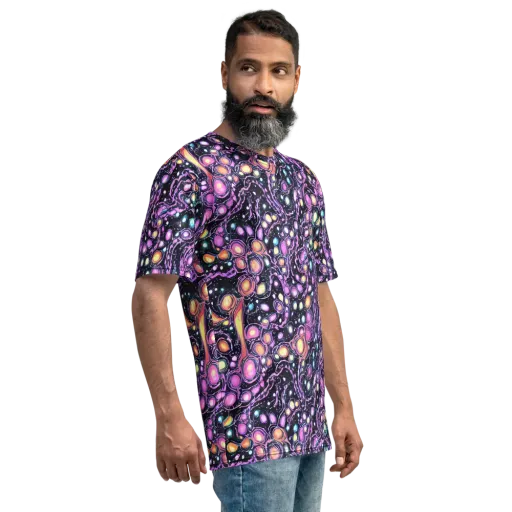 Prismatic Deep on a Men's Crew Neck T-Shirt