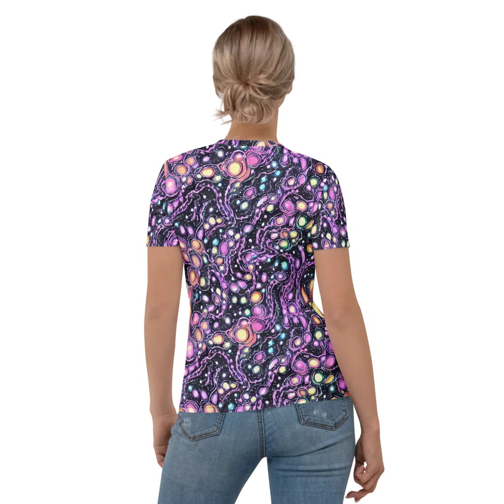 Prismatic Deep on Women's Crew Neck T-Shirt — Back