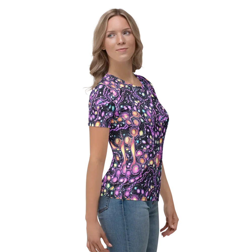 Prismatic Deep on Women's Crew Neck T-Shirt — Right