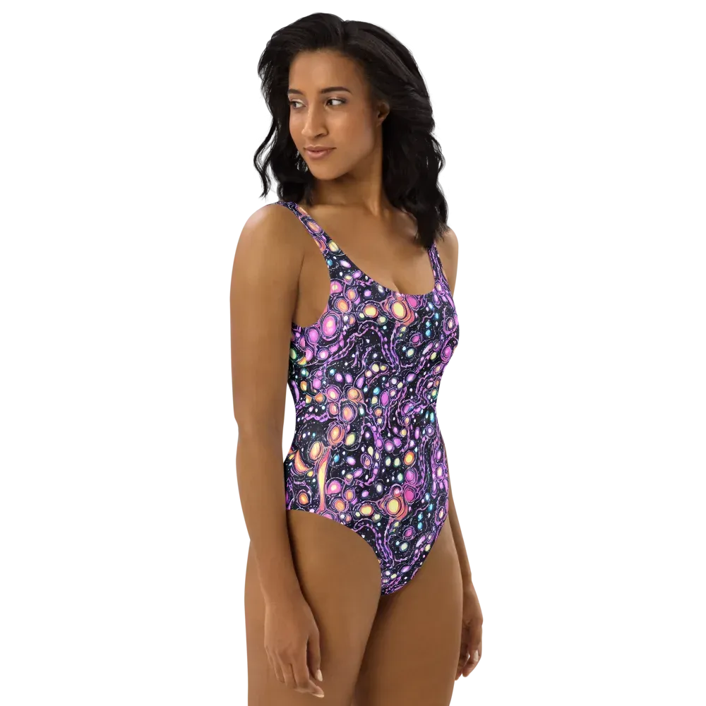 Prismatic Deep on One-Piece Swimsuit — Right