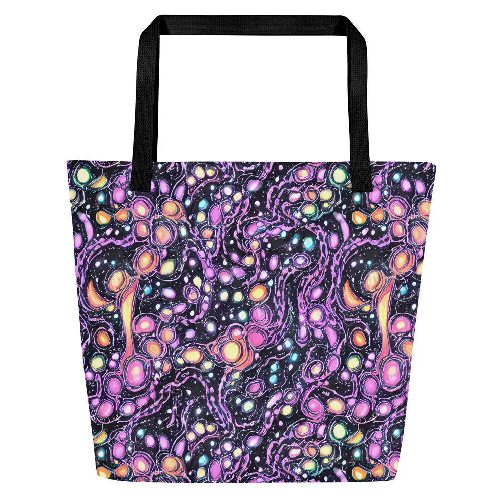 Prismatic Deep on Large Tote Bag W/ Pocket — Front