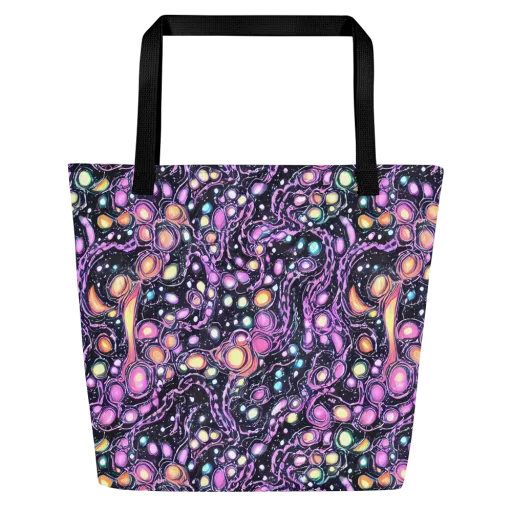 Prismatic Deep on a Large Tote Bag W/ Pocket