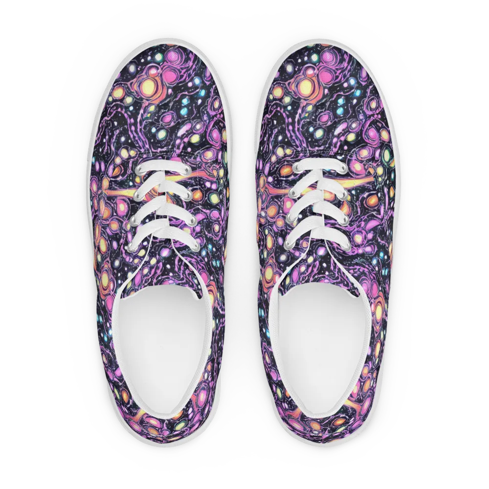 Prismatic Deep on Men's Lace-Up Canvas Shoes — Front