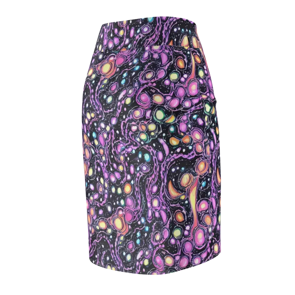 Prismatic Deep on Pencil Skirt — Back Side