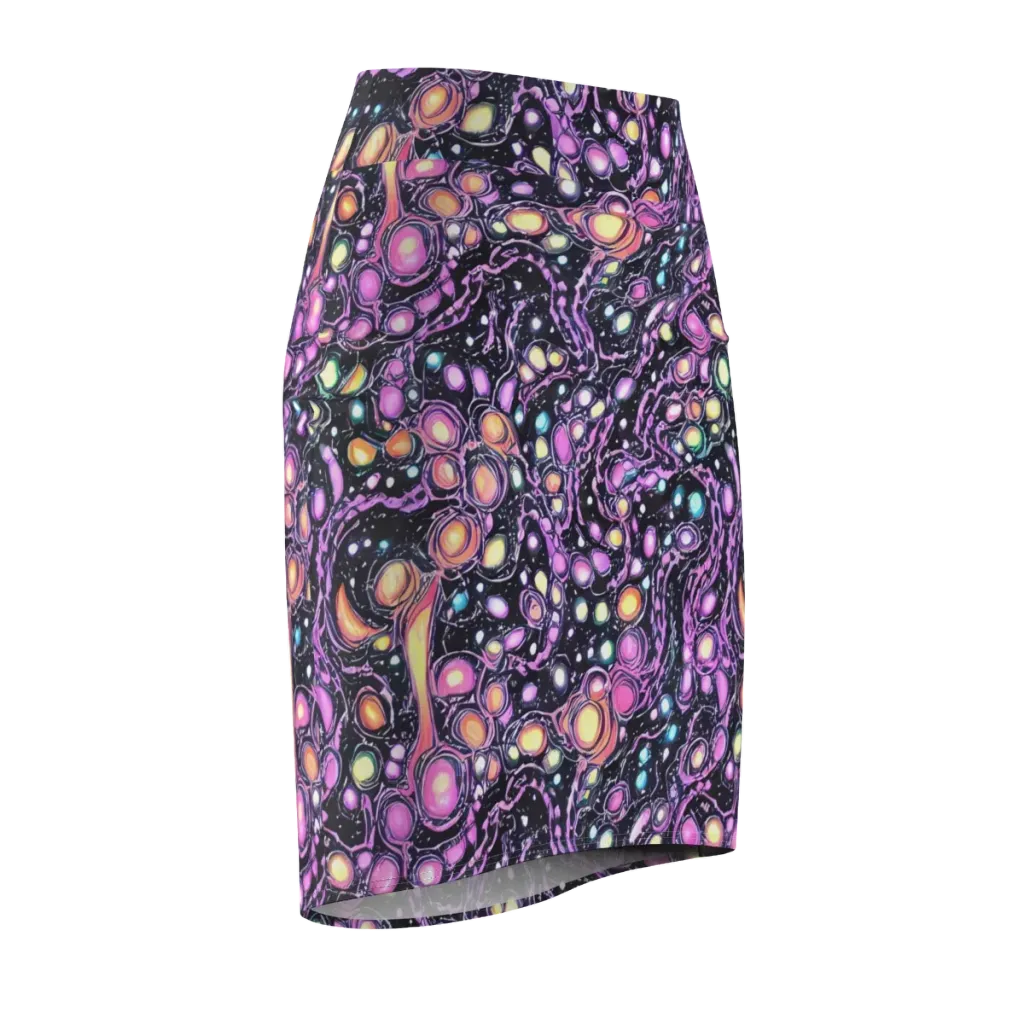 Prismatic Deep on Pencil Skirt — Front Side