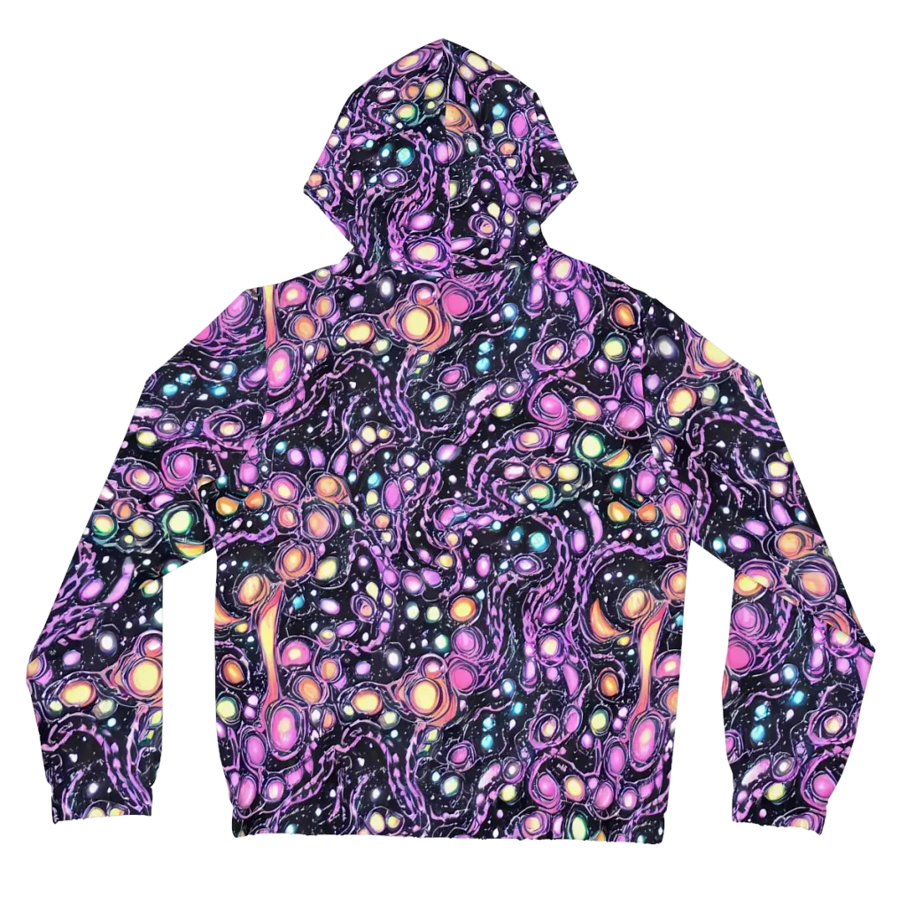 Prismatic Deep on Women's Full-Zip Hoodie — Back