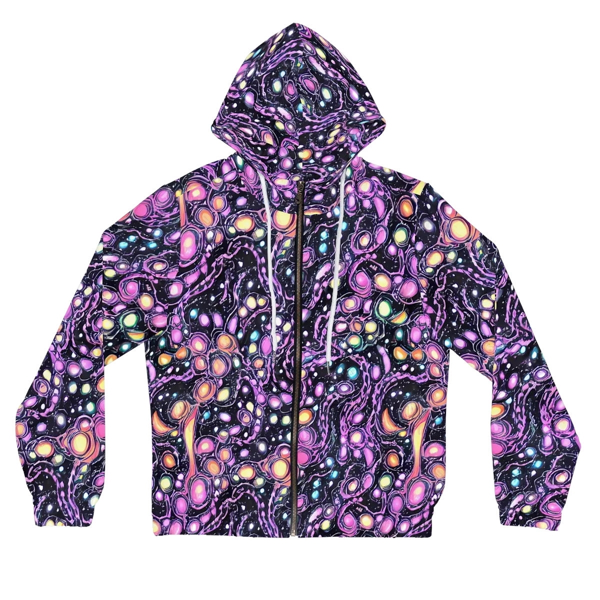 Prismatic Deep on Women's Full-Zip Hoodie — Front