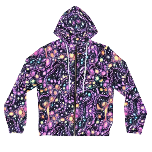 Prismatic Deep on a Women's Full-Zip Hoodie