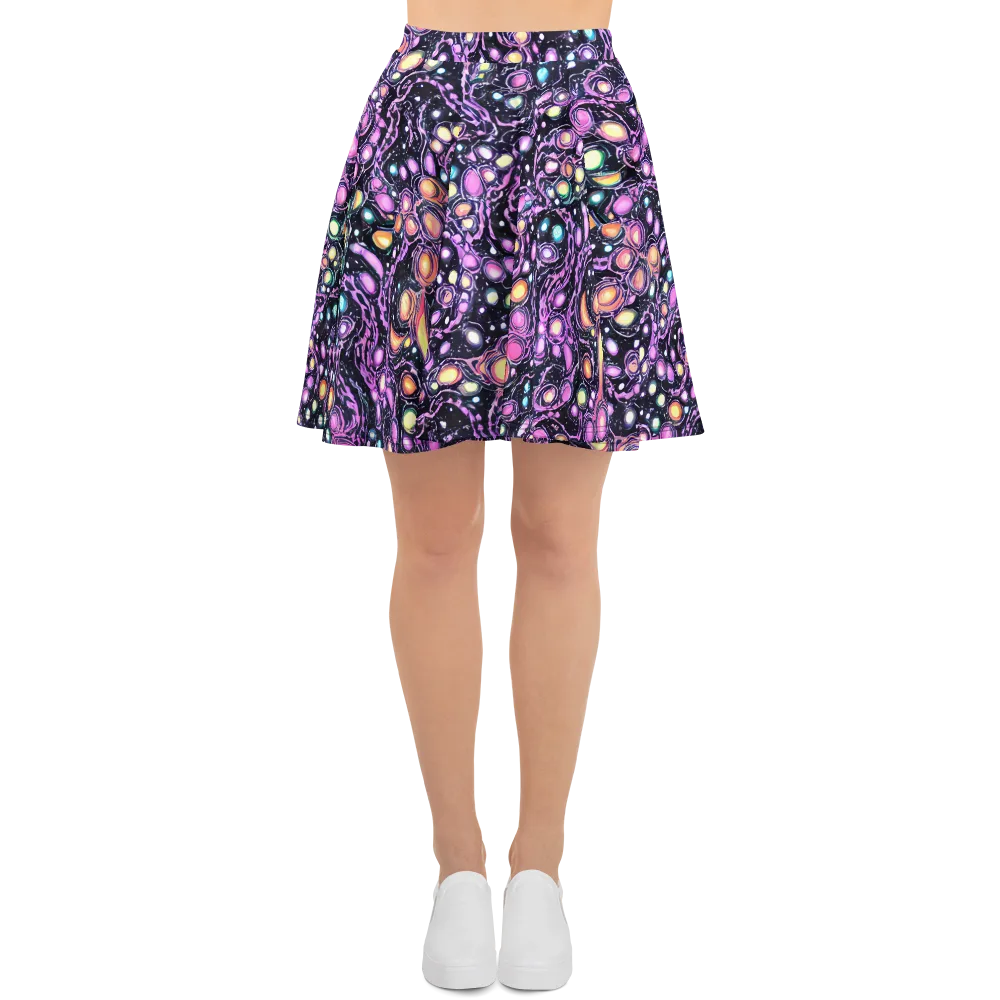 Prismatic Deep on Skater Skirt — Front