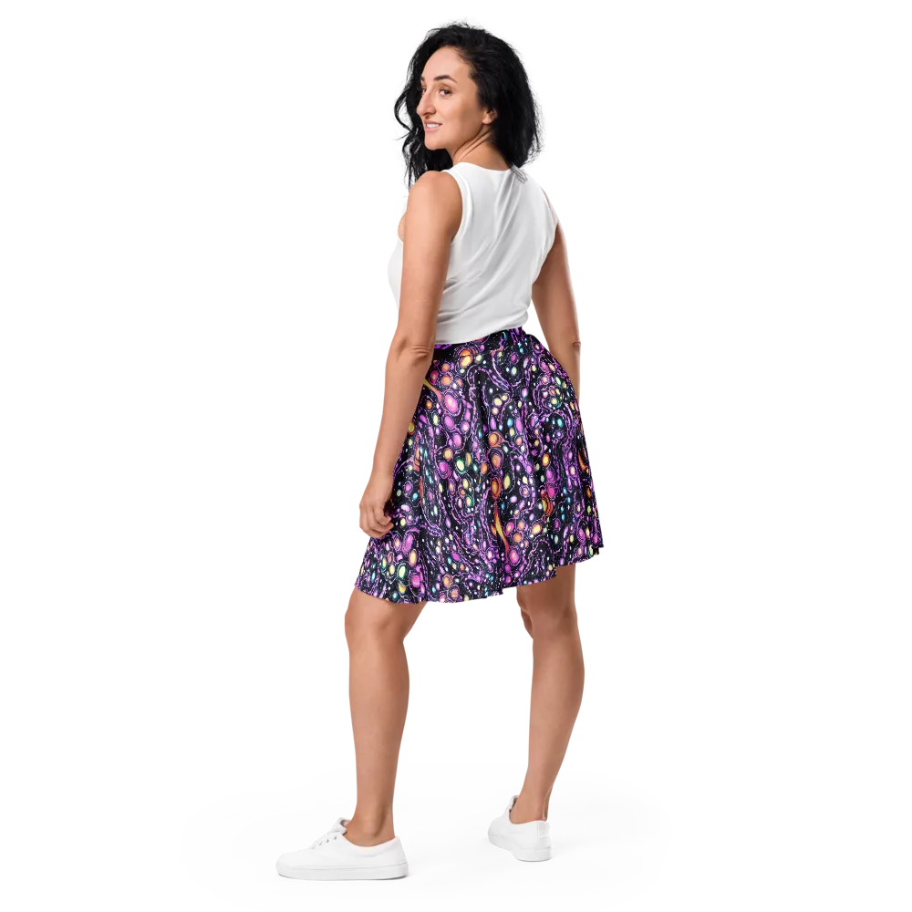 Prismatic Deep on Skater Skirt — Back