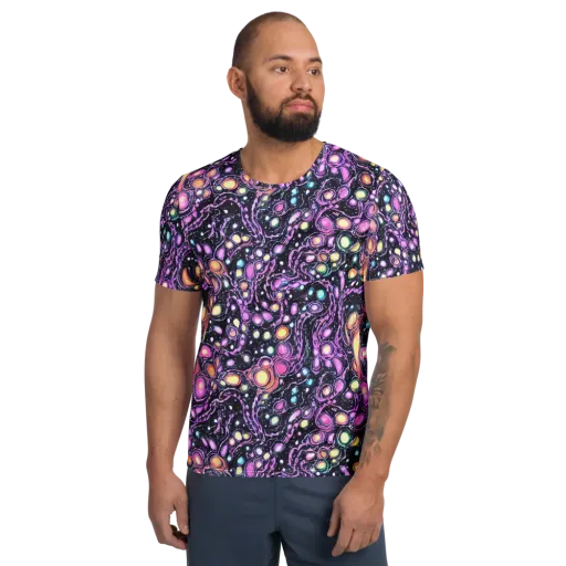 Prismatic Deep on a Men's Athletic T-Shirt