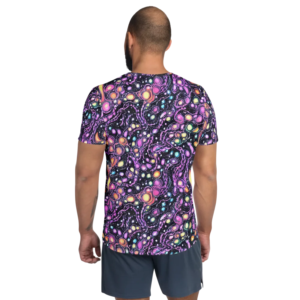 Prismatic Deep on Men's Athletic T-Shirt — Back