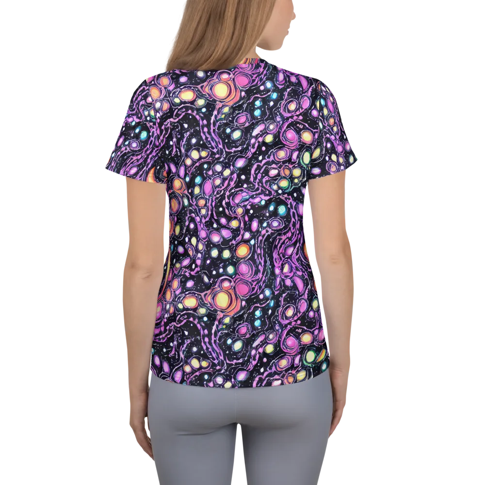 Prismatic Deep on Women's Athletic T-Shirt — Back