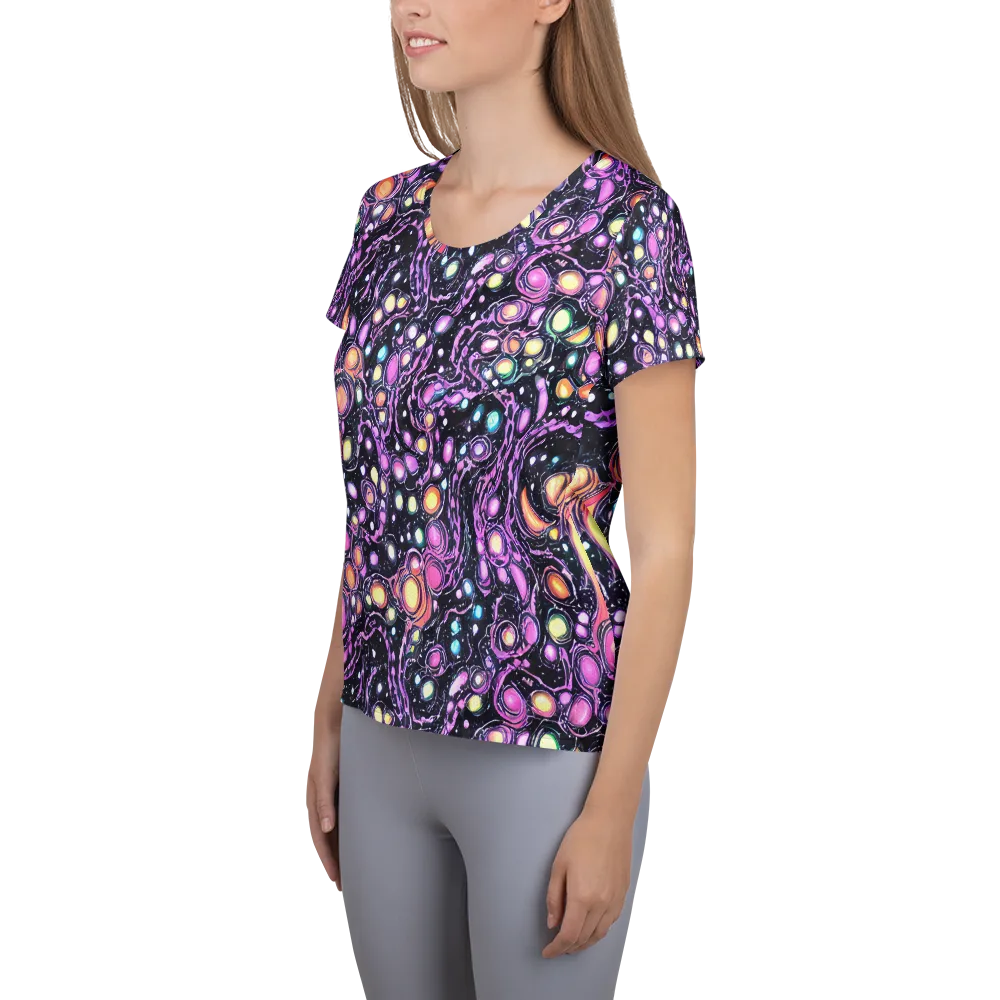 Prismatic Deep on Women's Athletic T-Shirt — Left
