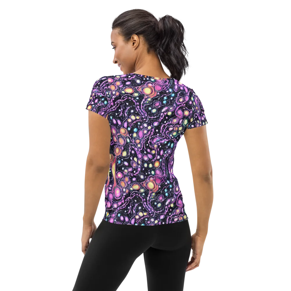 Prismatic Deep on Women's Athletic T-Shirt — Back