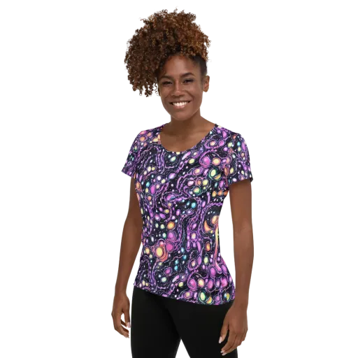 Prismatic Deep on a Women's Athletic T-Shirt