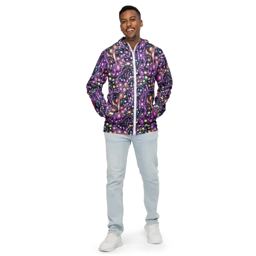 Prismatic Deep on a Men's Windbreaker