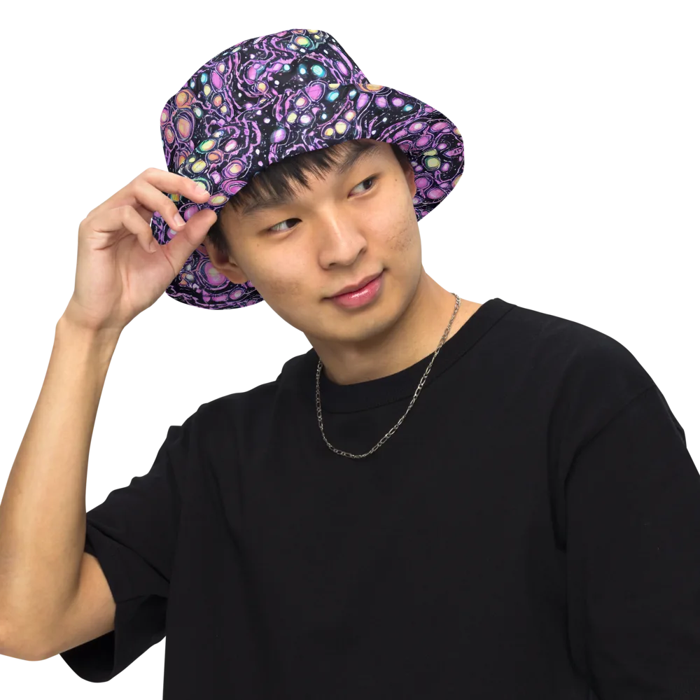 Prismatic Deep on Reversible Bucket Hat — Front Inside