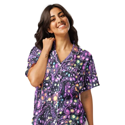 Prismatic Deep on a Women's Short Sleeve Pajama Top