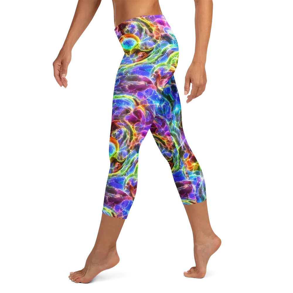 Galaxy Glass on Capri Leggings — Left