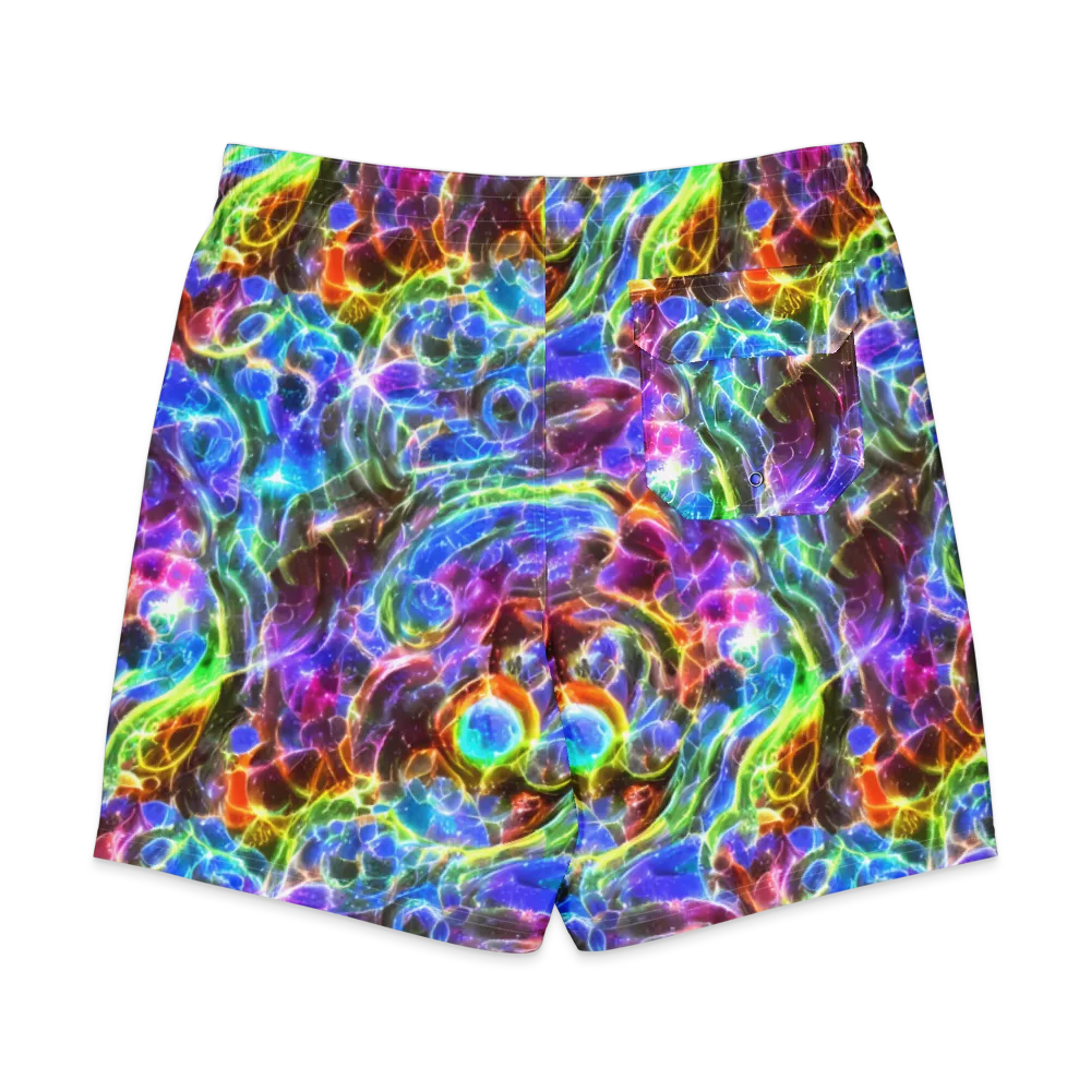 Galaxy Glass on Men's Board Shorts — Back