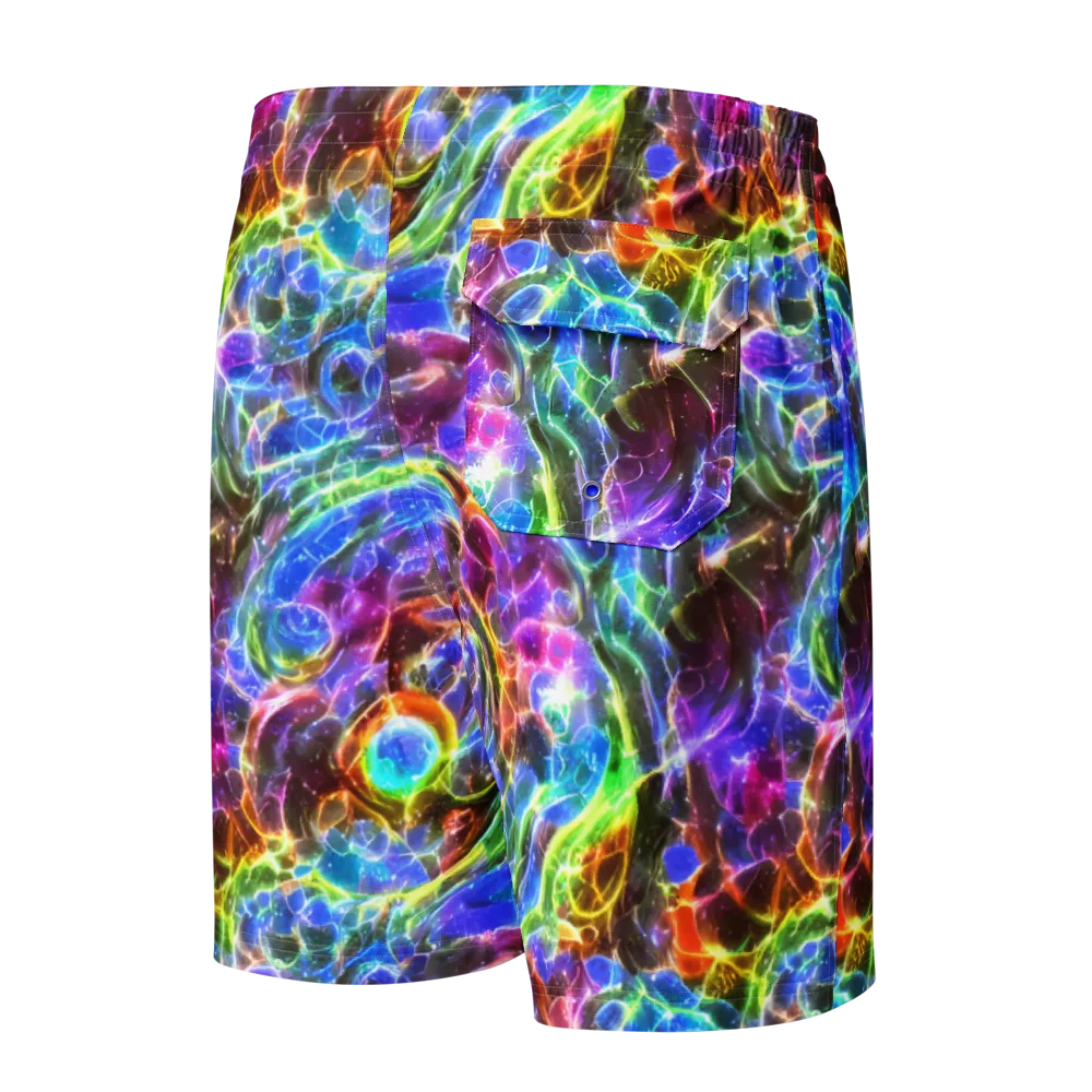 Galaxy Glass on Men's Board Shorts — Back
