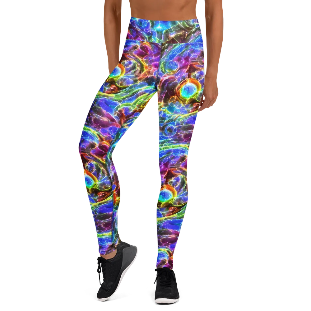 Galaxy Glass on Yoga Leggings — Front