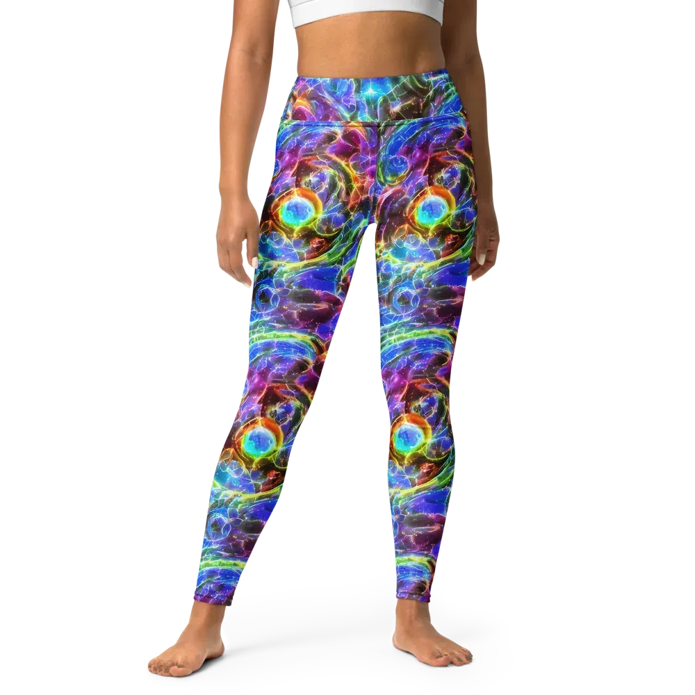 Galaxy Glass on Yoga Leggings — Front