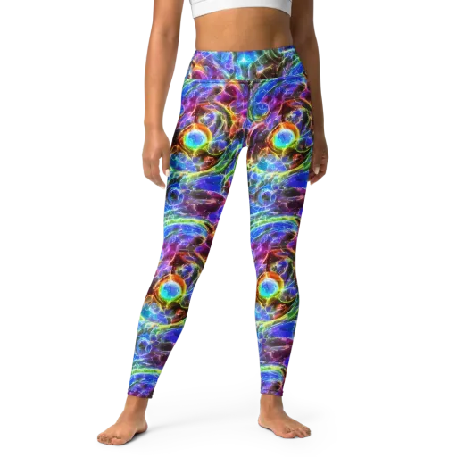 Galaxy Glass on a Yoga Leggings