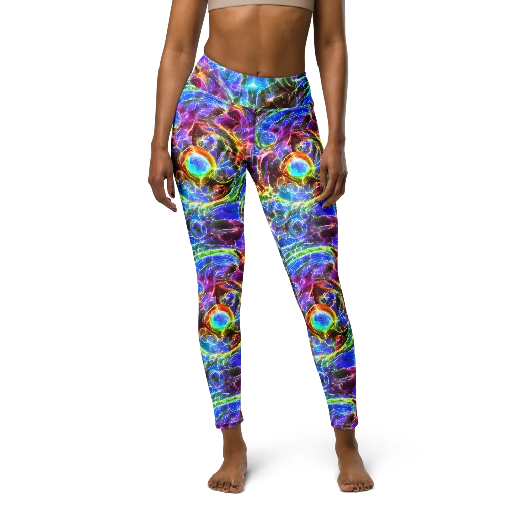 Galaxy Glass on Yoga Leggings — Front