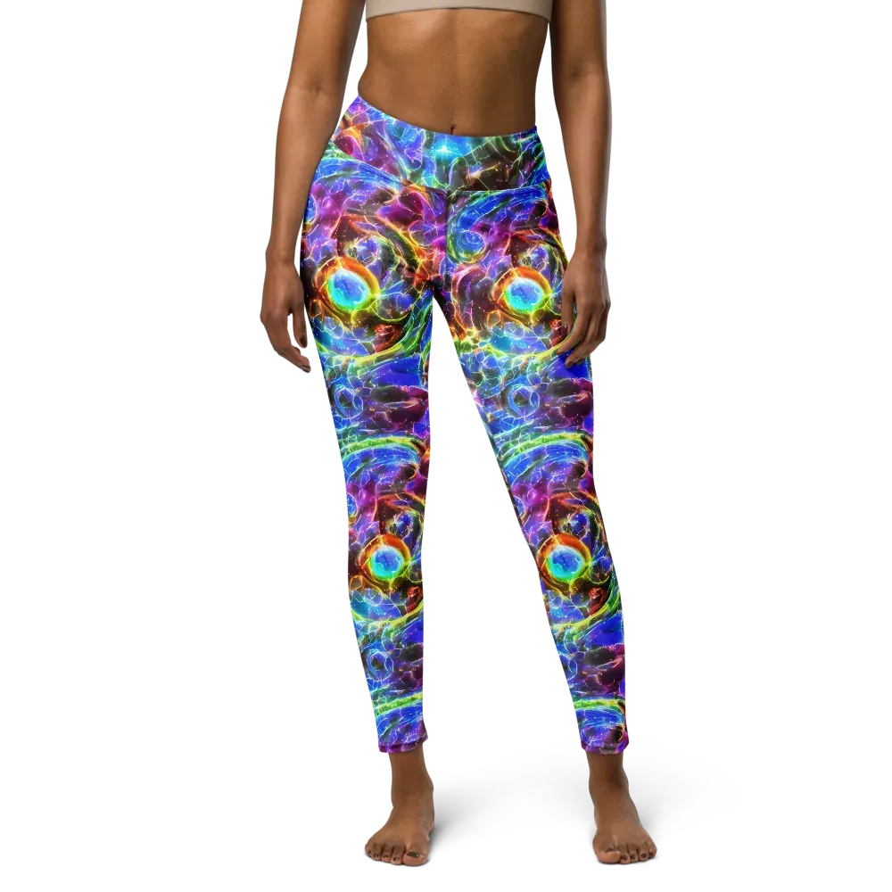 Galaxy Glass on Yoga Leggings — Front