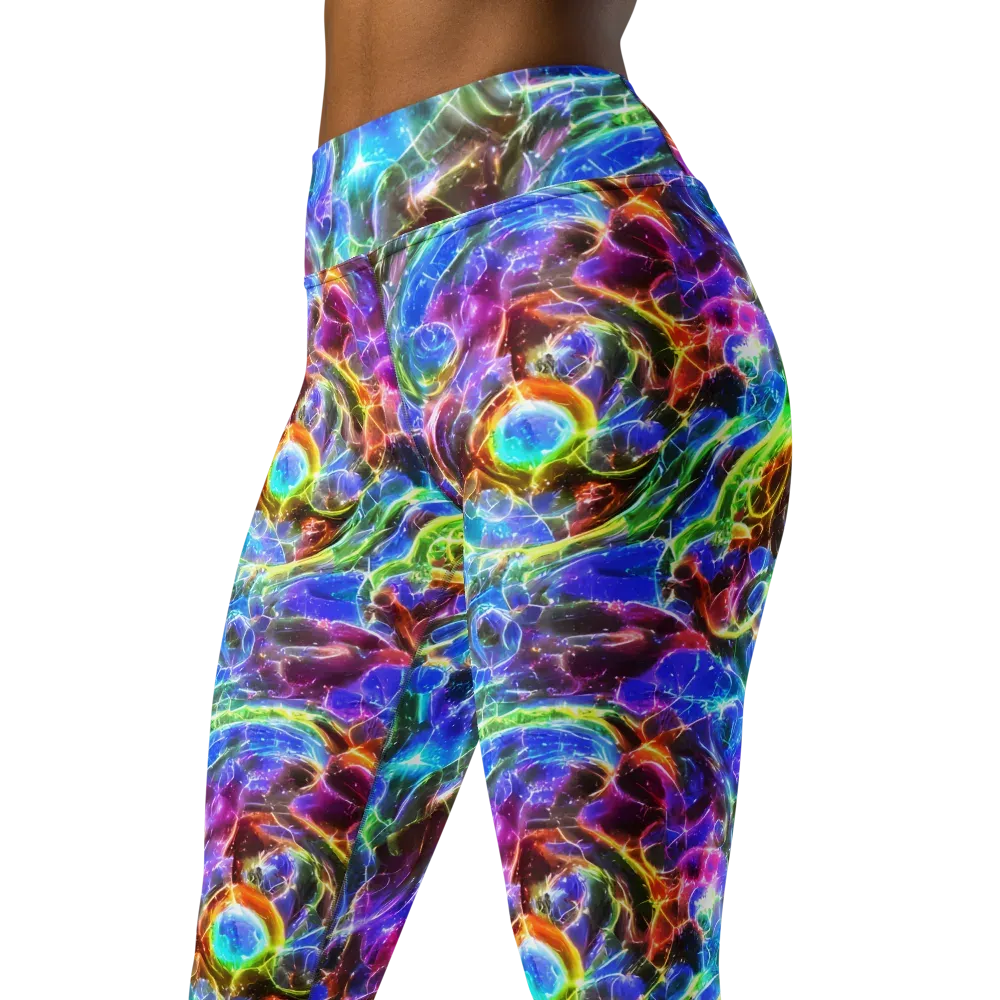 Galaxy Glass on Yoga Leggings — Left Front