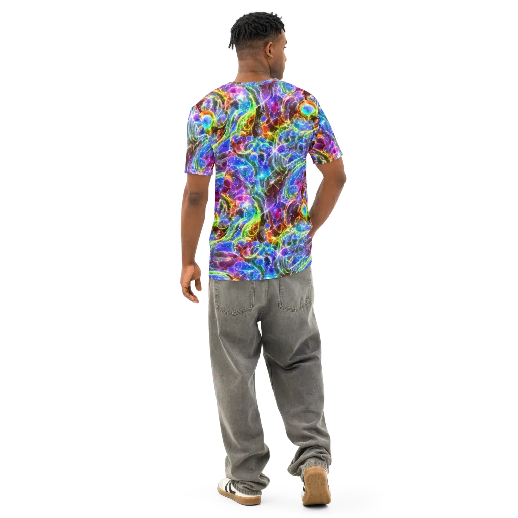 Galaxy Glass on Men's Cotton Crew Neck T-Shirt — Back