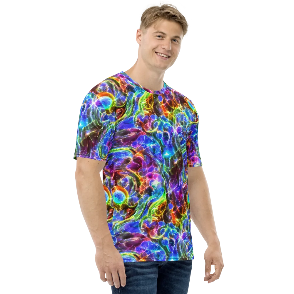 Galaxy Glass on Men's Crew Neck T-Shirt — Right