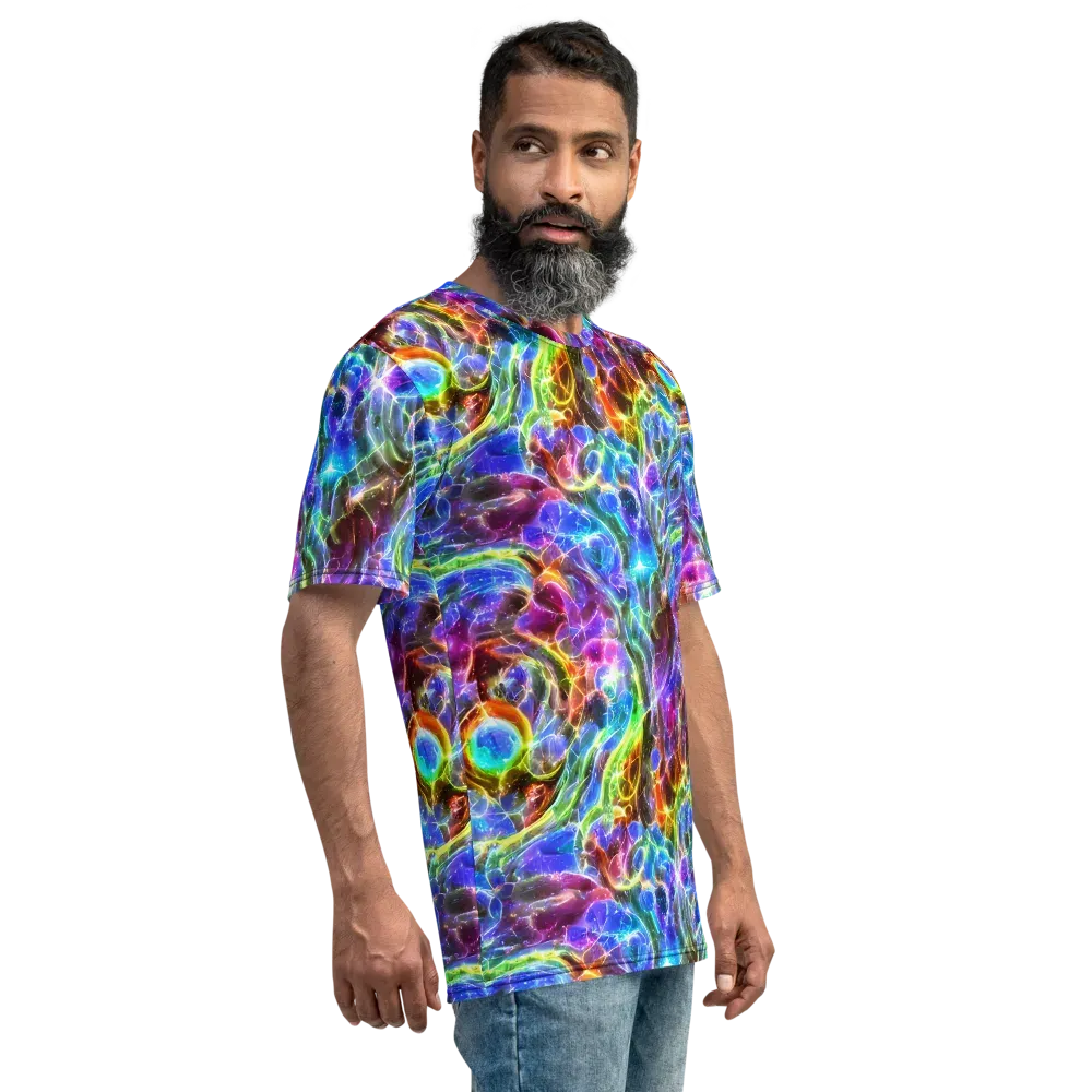 Galaxy Glass on Men's Crew Neck T-Shirt — Right