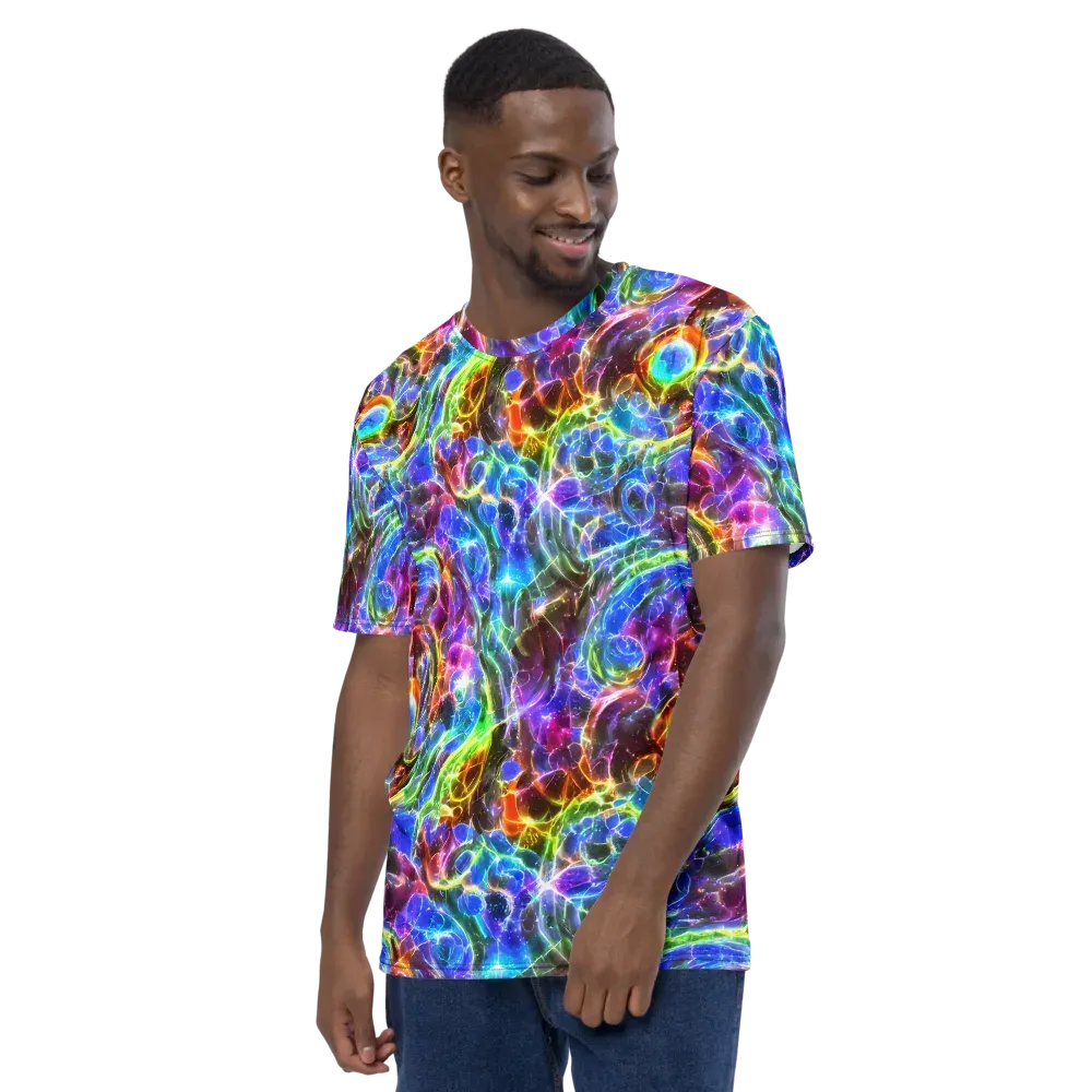 Galaxy Glass on Men's Crew Neck T-Shirt — Left