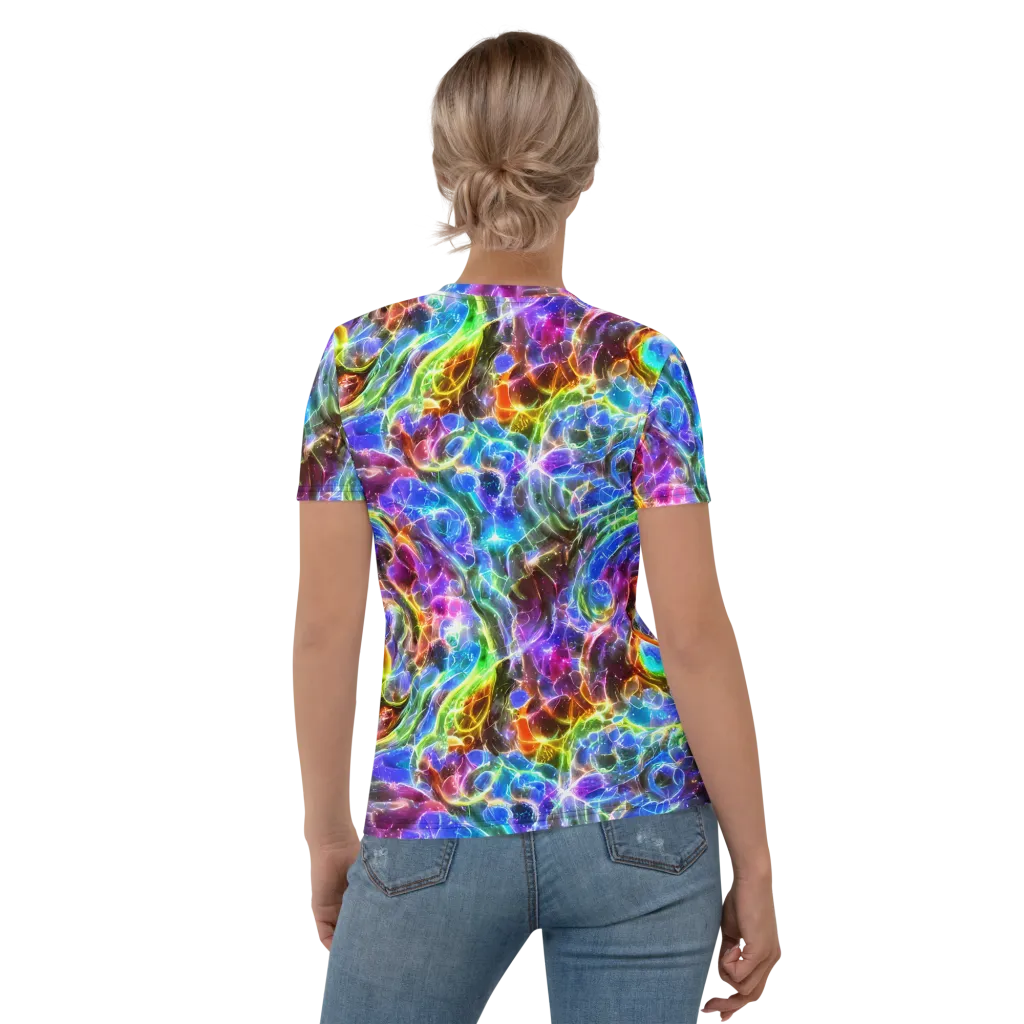 Galaxy Glass on Women's Crew Neck T-Shirt — Back