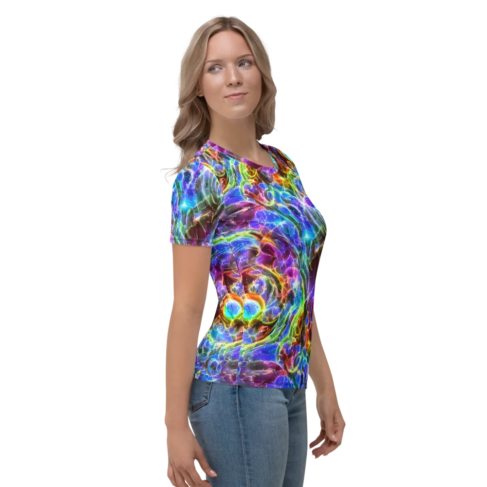 Galaxy Glass on Women's Crew Neck T-Shirt — Right