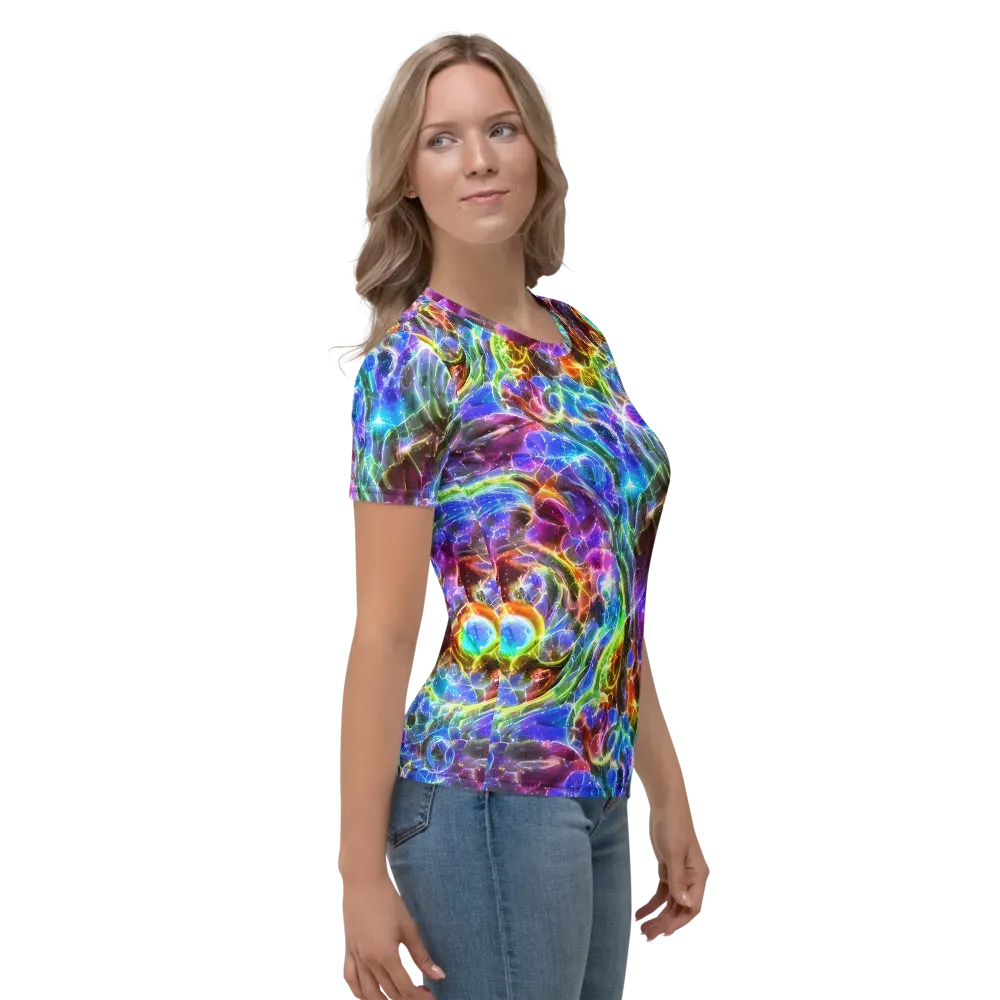 Galaxy Glass on Women's Crew Neck T-Shirt — Right