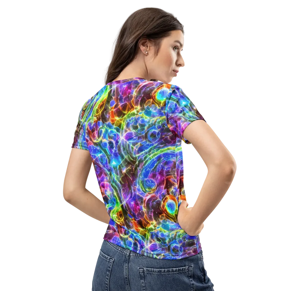 Galaxy Glass on Women's Crew Neck T-Shirt — Back