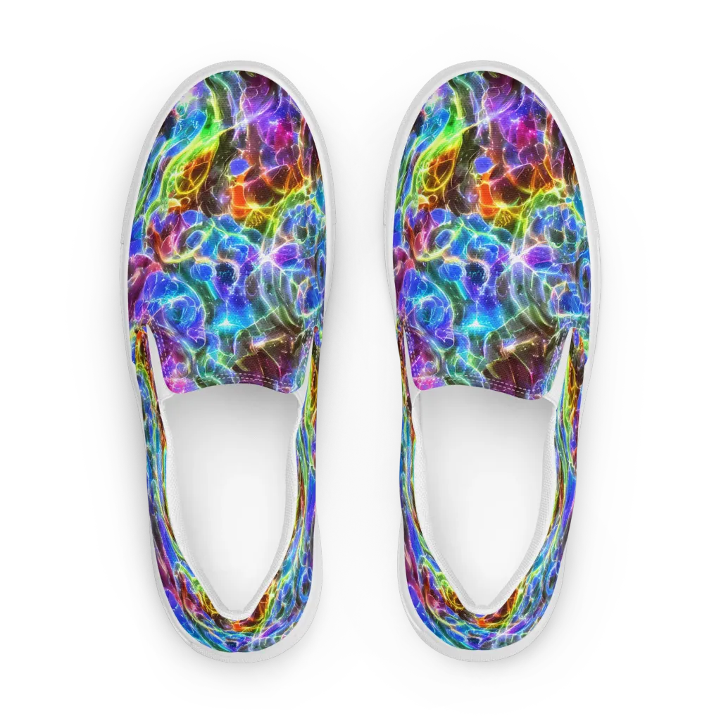 Galaxy Glass on Men's Slip-On Canvas Shoes — Front