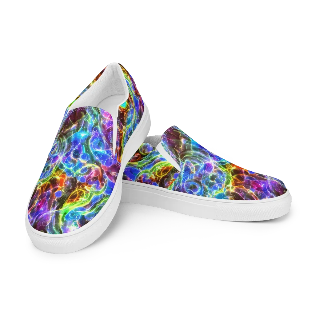 Galaxy Glass on Men's Slip-On Canvas Shoes — Left Front