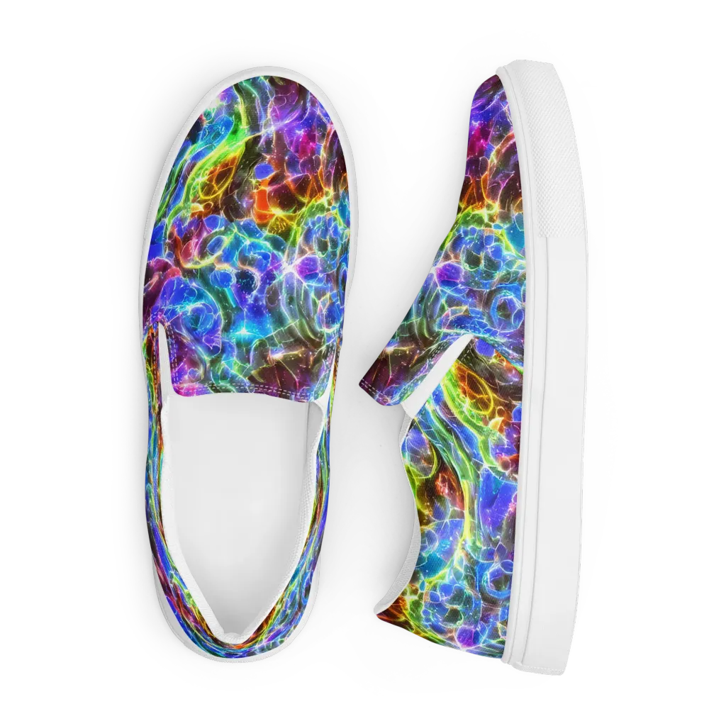 Galaxy Glass on Men's Slip-On Canvas Shoes — Front