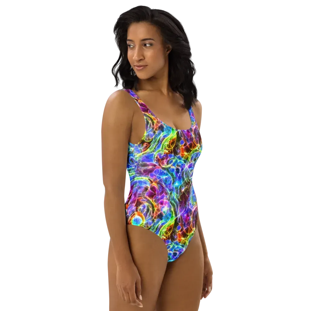Galaxy Glass on One-Piece Swimsuit — Right