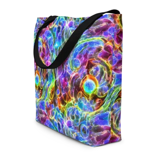Galaxy Glass on a Large Tote Bag W/ Pocket