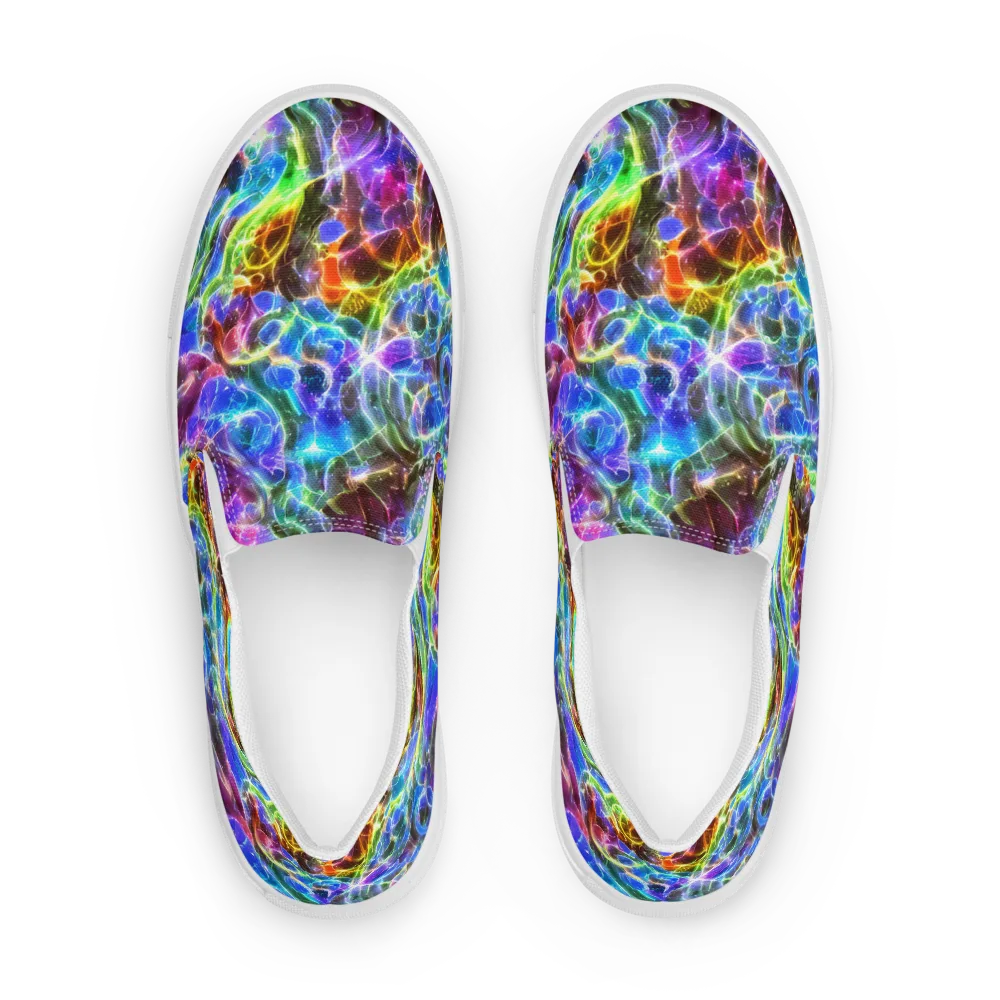 Galaxy Glass on Women's Slip-On Canvas Shoes — Front