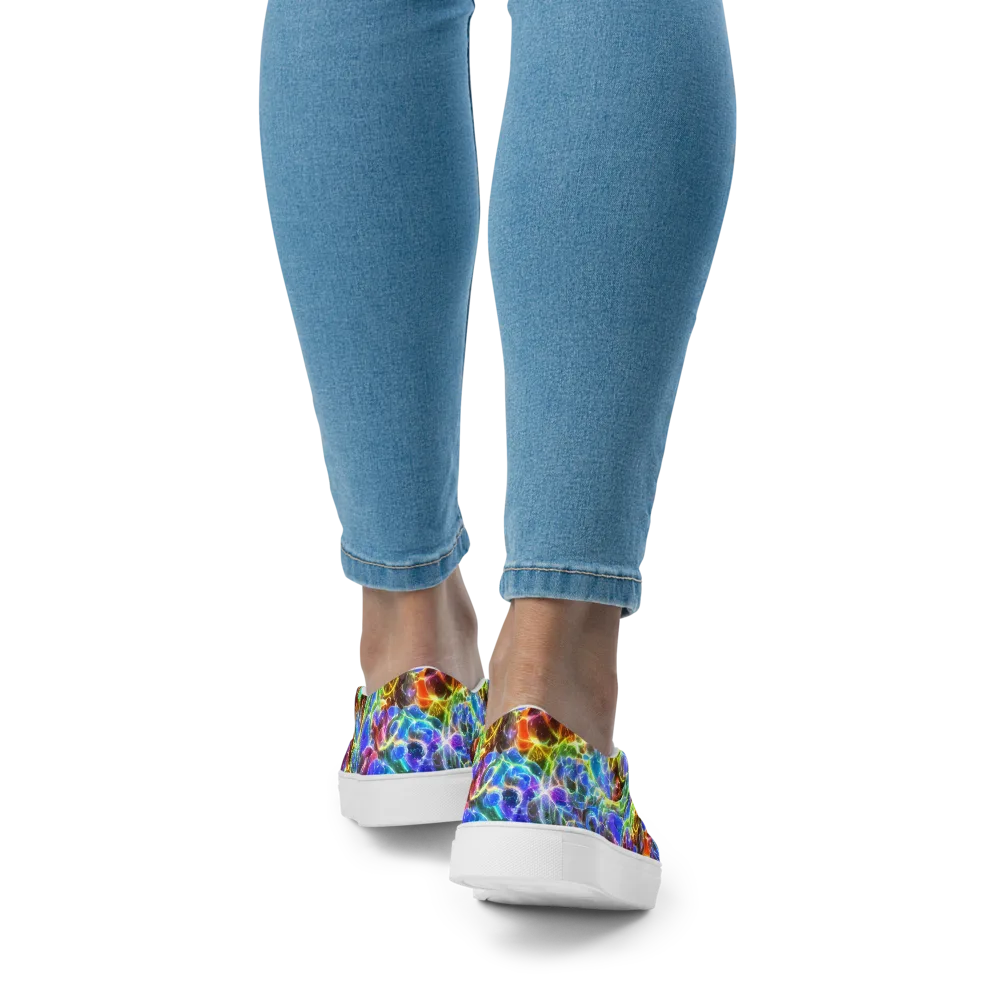 Galaxy Glass on Women's Slip-On Canvas Shoes — Back