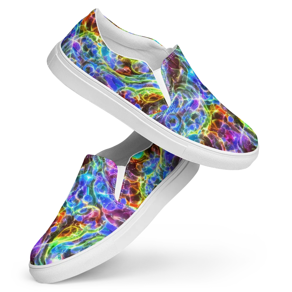 Galaxy Glass on Women's Slip-On Canvas Shoes — Front